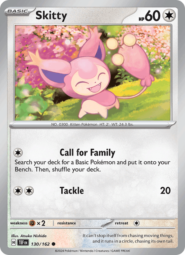 Skitty, card 130 from Temporal Forces