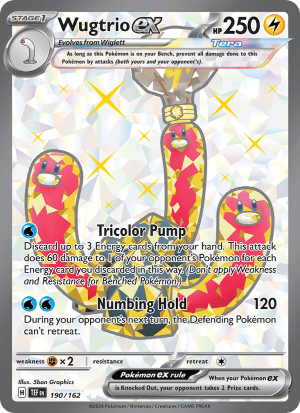 Wugtrio ex, card 190 from Temporal Forces