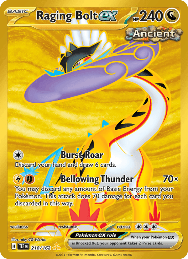 Raging Bolt ex, card 218 from Temporal Forces