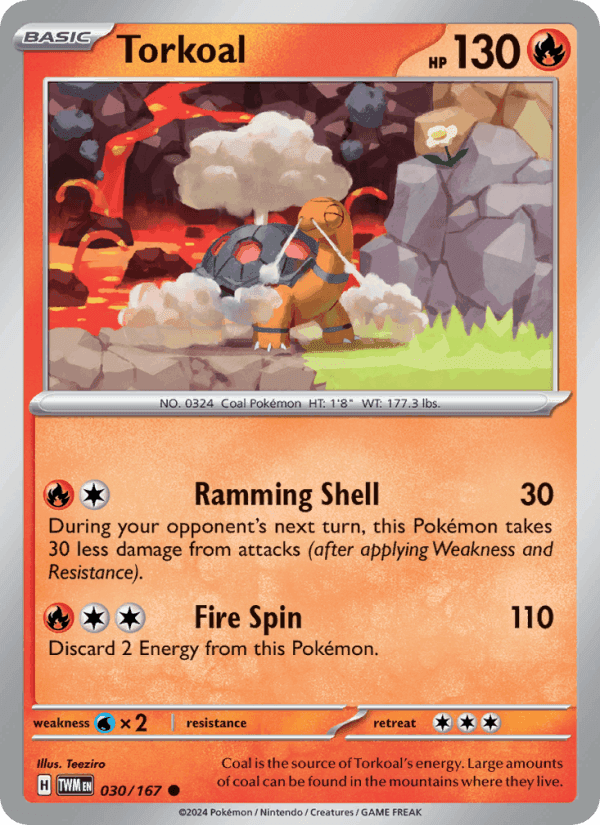 Torkoal, carta 030 de Twilight Masquerade
