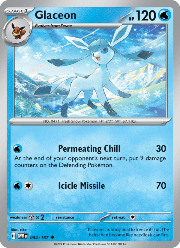 Glaceon, card 054 from Twilight Masquerade