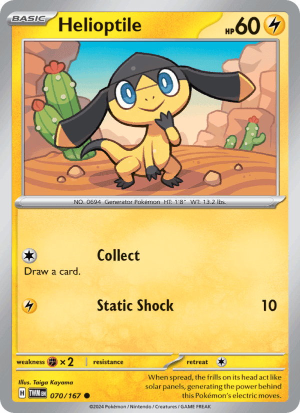 Helioptile, card 070 from Twilight Masquerade