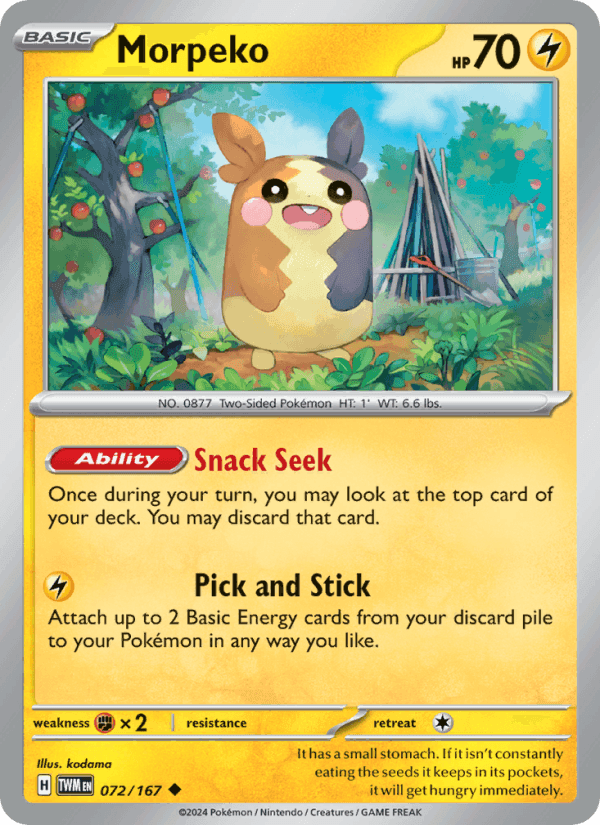 Morpeko, card 072 from Twilight Masquerade