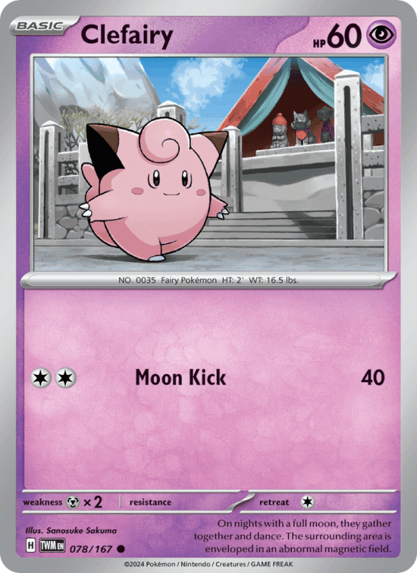 Clefairy, card 078 from Twilight Masquerade