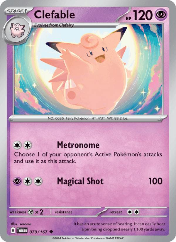 Clefable, card 079 from Twilight Masquerade