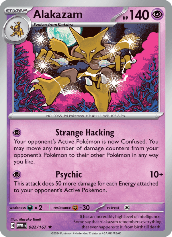 Alakazam, card 082 from Twilight Masquerade