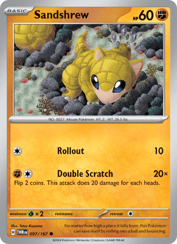 Sandshrew, card 097 from Twilight Masquerade