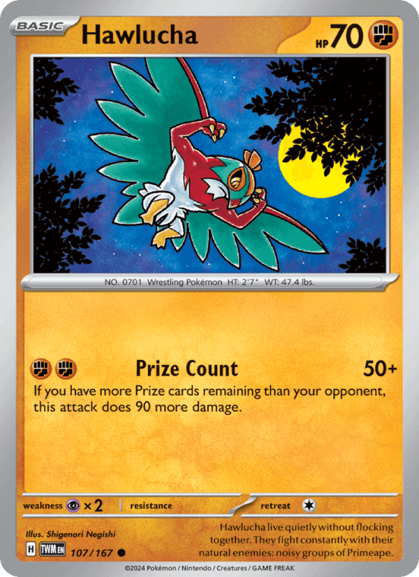 Hawlucha, card 107 from Twilight Masquerade