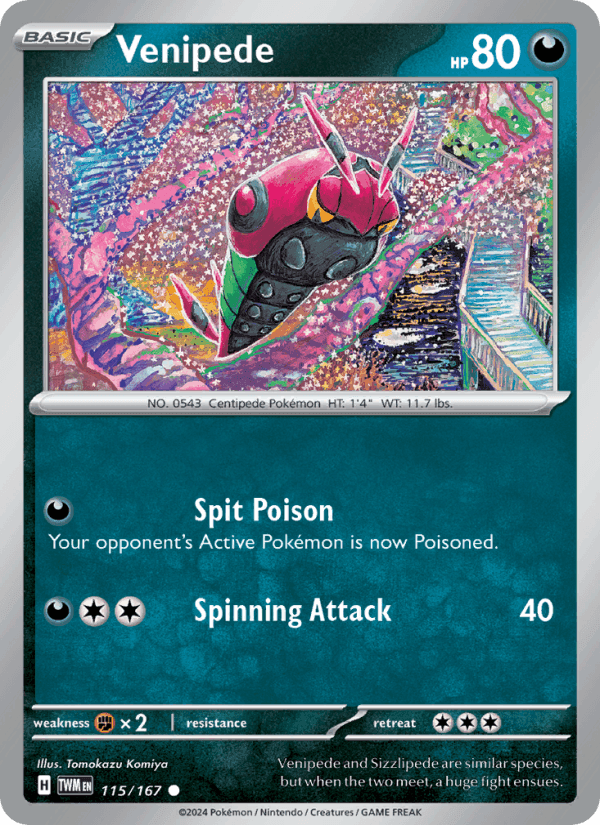 Venipede, card 115 from Twilight Masquerade