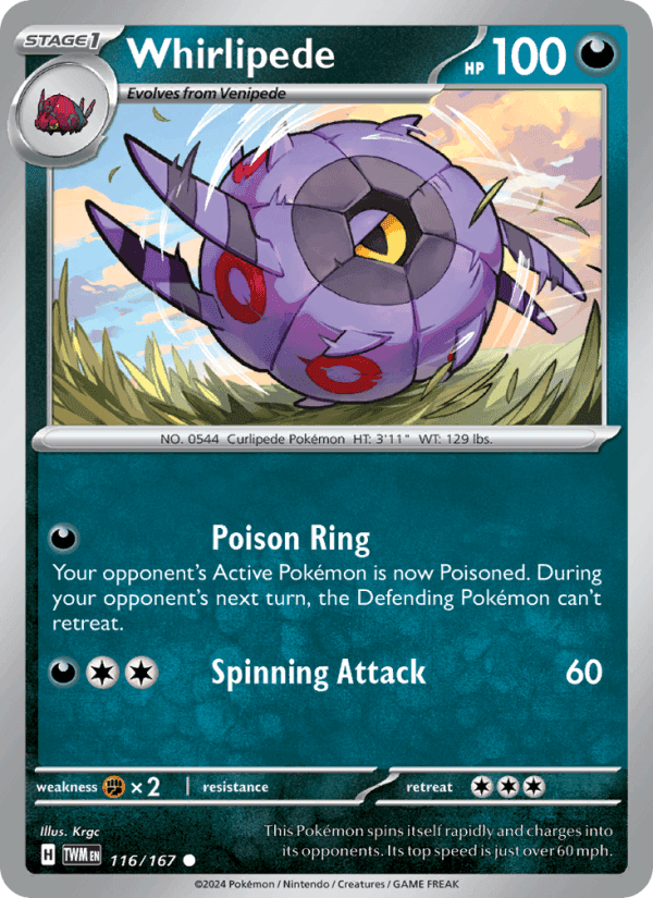 Whirlipede, card 116 from Twilight Masquerade