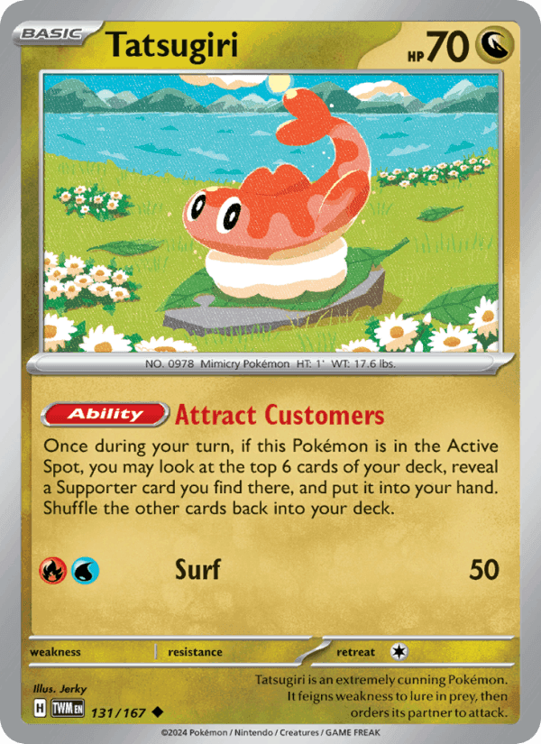 Tatsugiri, card 131 from Twilight Masquerade