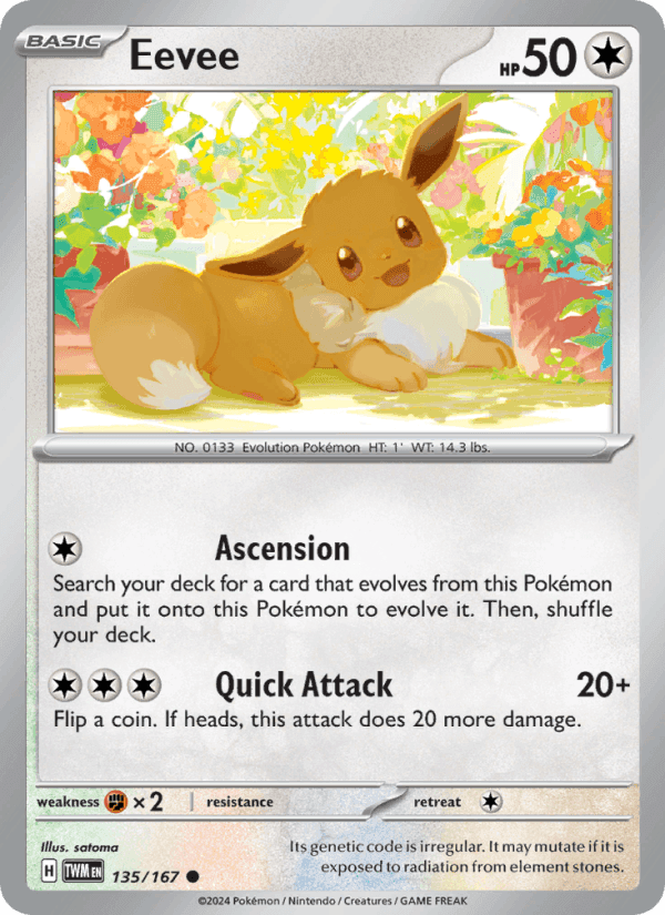 Eevee, carta 135 di Twilight Masquerade