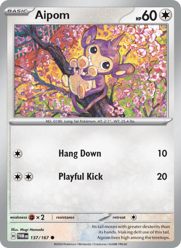 Aipom, card 137 from Twilight Masquerade