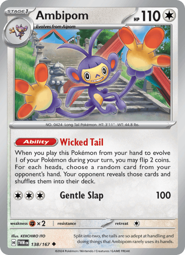 Ambipom, card 138 from Twilight Masquerade
