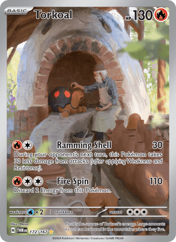 Torkoal, card 172 from Twilight Masquerade
