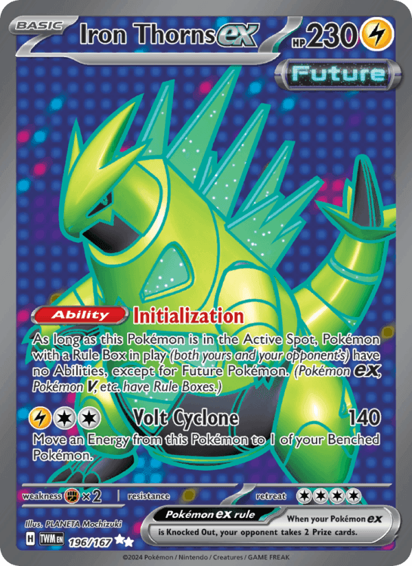 Iron Thorns ex, card 196 from Twilight Masquerade