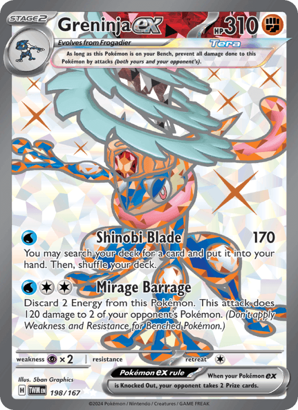 Greninja ex, card 198 from Twilight Masquerade
