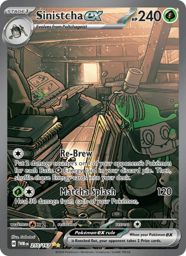 Sinistcha ex, card 210 from Twilight Masquerade