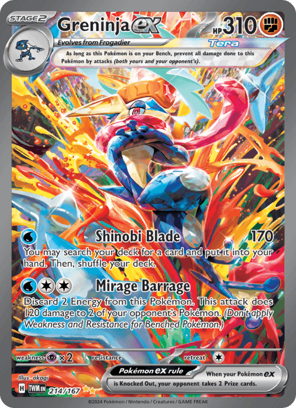 Greninja ex, carte 214 de Twilight Masquerade