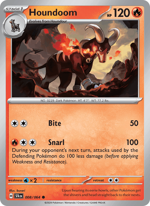 Houndoom, carta 008 di Shrouded Fable