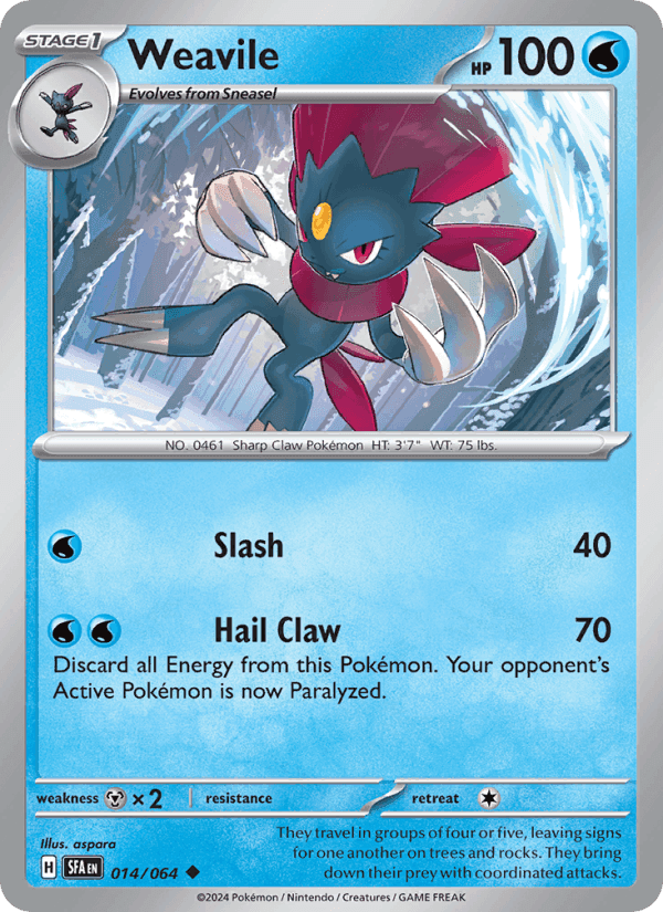 Shrouded Fable の 014 番、Weavile