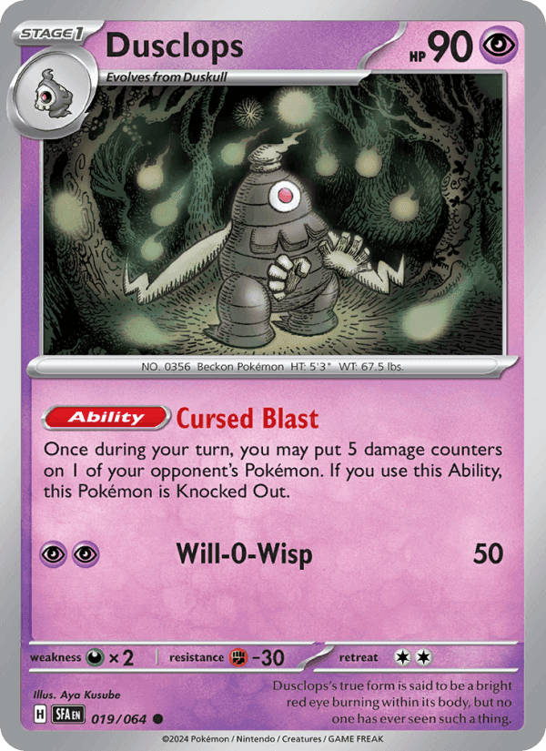 Dusclops, card 019 from Shrouded Fable