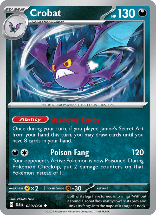 Crobat, card 029 from Shrouded Fable