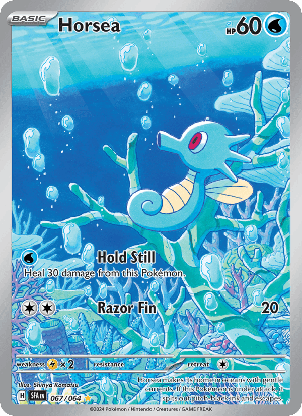 Horsea, card 067 from Shrouded Fable