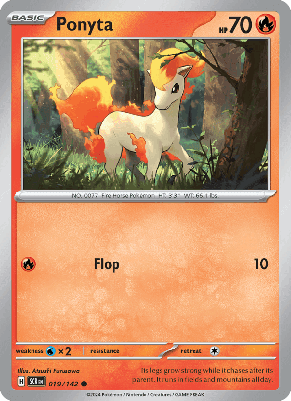 Ponyta, card 019 from Stellar Crown