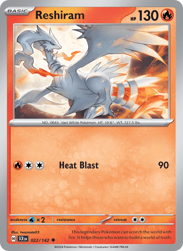 Reshiram, carta 022 di Stellar Crown