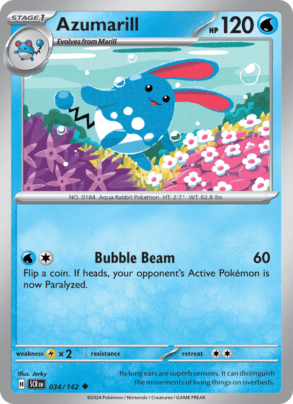 Azumarill, card 034 from Stellar Crown