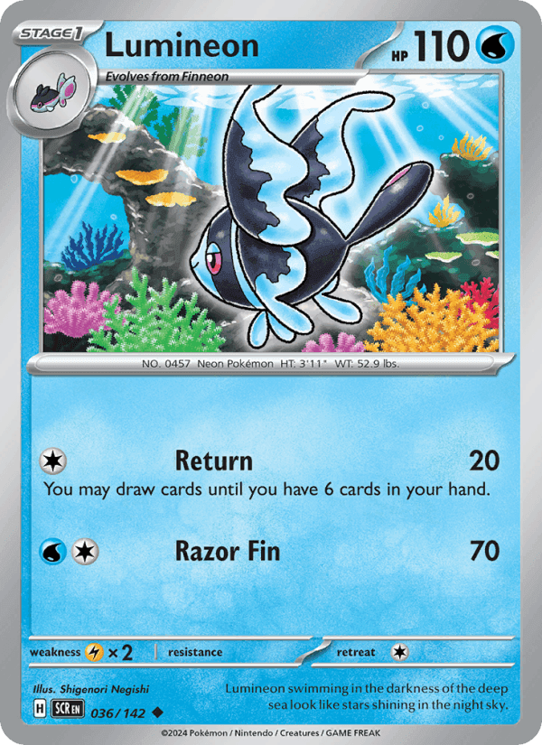 Lumineon, card 036 from Stellar Crown