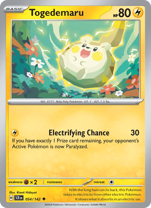 Togedemaru, carta 054 de Stellar Crown