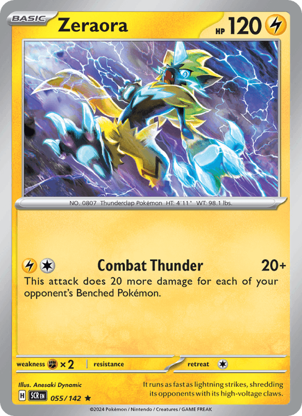 Zeraora, carta 055 di Stellar Crown
