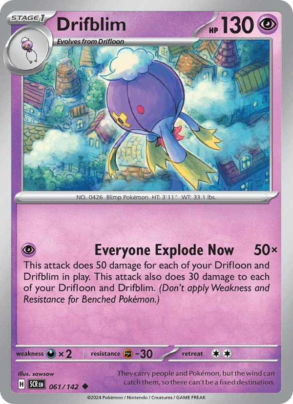 Drifblim, card 061 from Stellar Crown