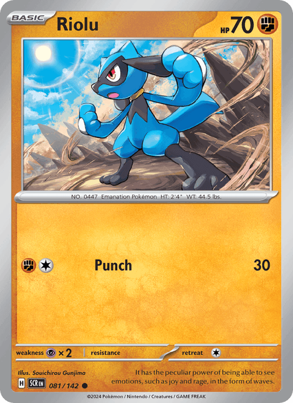Riolu, card 081 from Stellar Crown