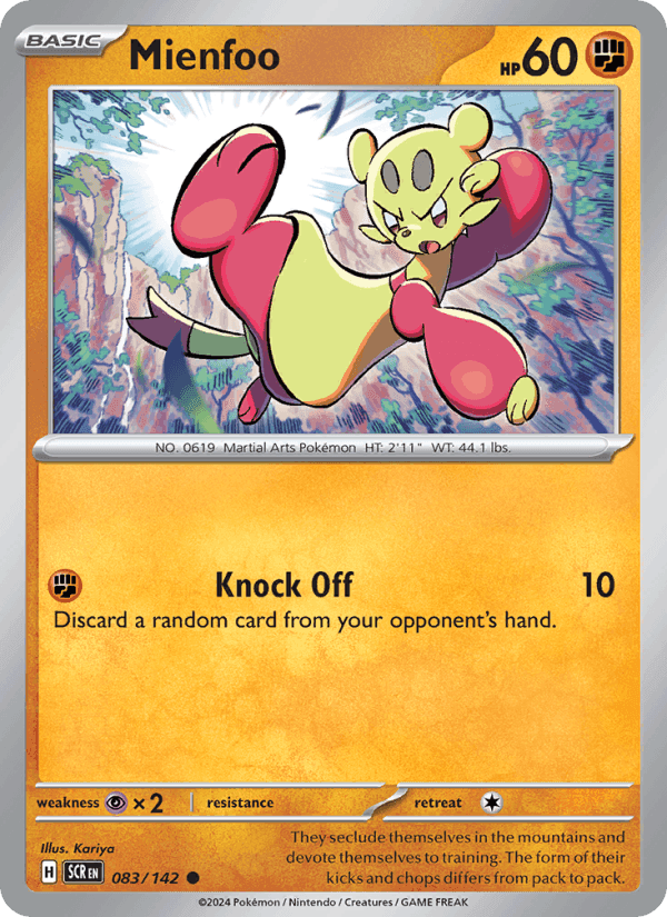 Mienfoo, card 083 from Stellar Crown