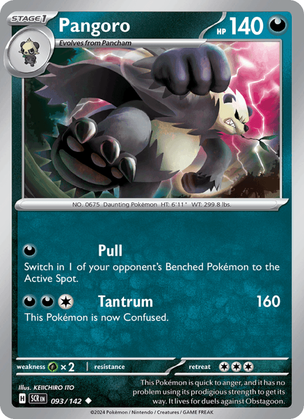 Pangoro, card 093 from Stellar Crown
