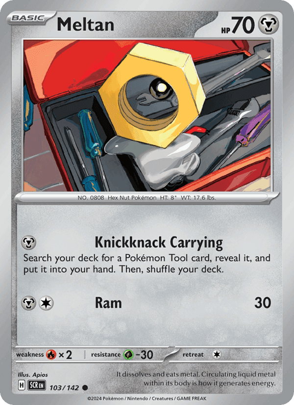 Meltan, card 103 from Stellar Crown