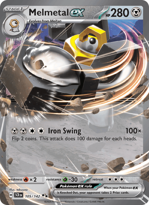 Melmetal ex, card 105 from Stellar Crown