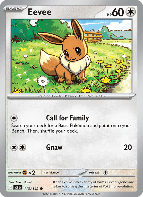 Eevee, card 113 from Stellar Crown