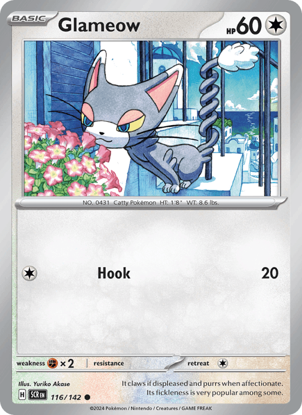 Glameow, carta 116 di Stellar Crown