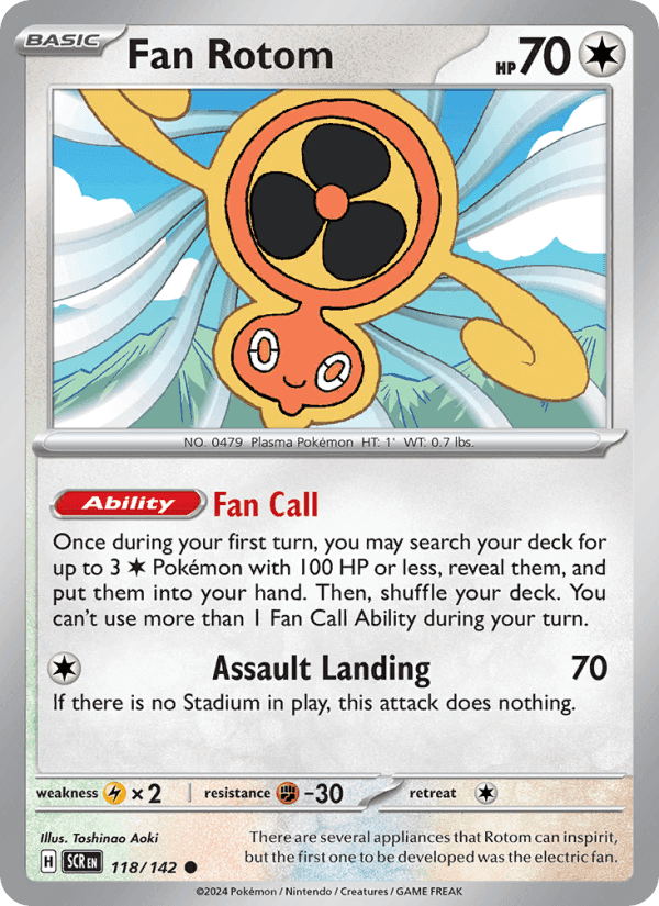 Fan Rotom, card 118 from Stellar Crown