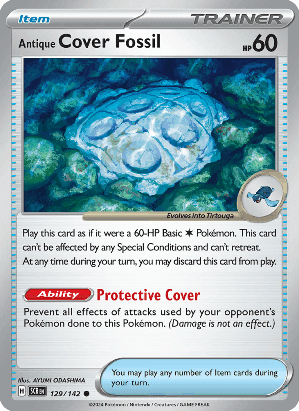 Antique Cover Fossil, card 129 from Stellar Crown
