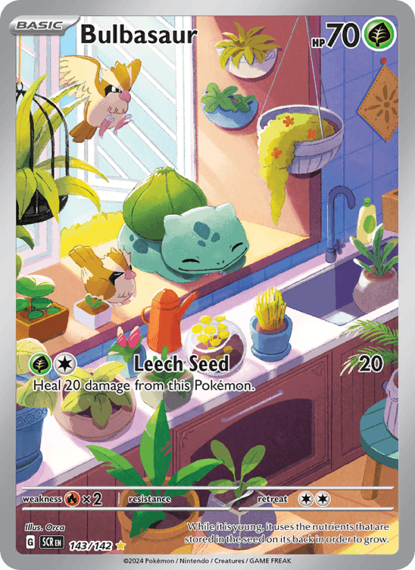 Bulbasaur, carta 143 di Stellar Crown