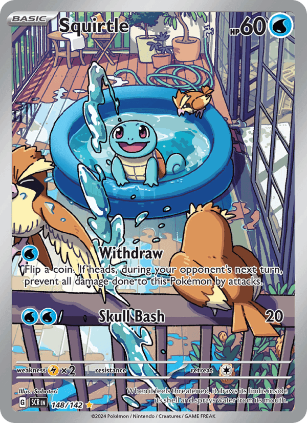 Squirtle, card 148 from Stellar Crown