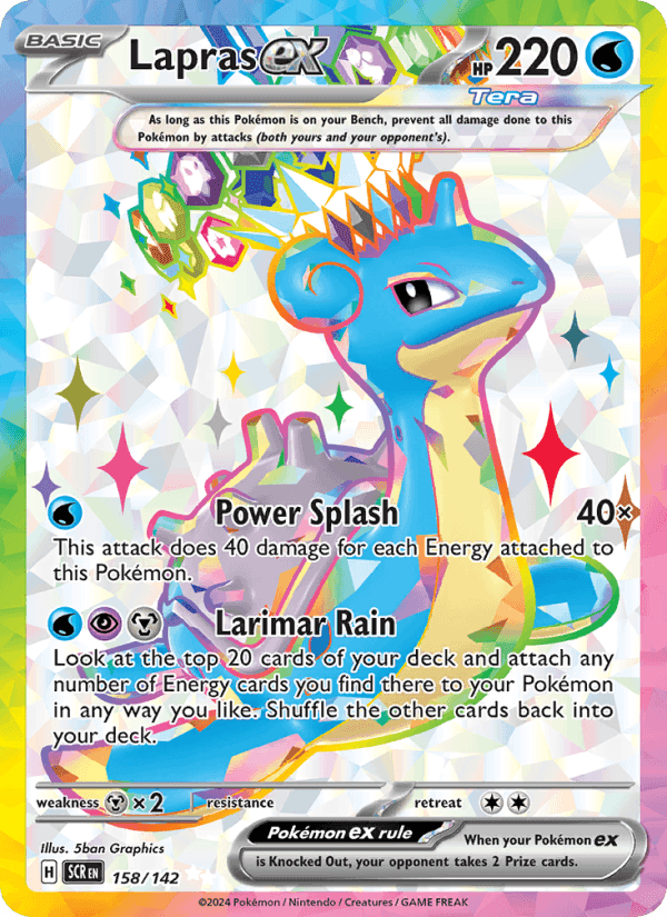 Lapras ex, card 158 from Stellar Crown