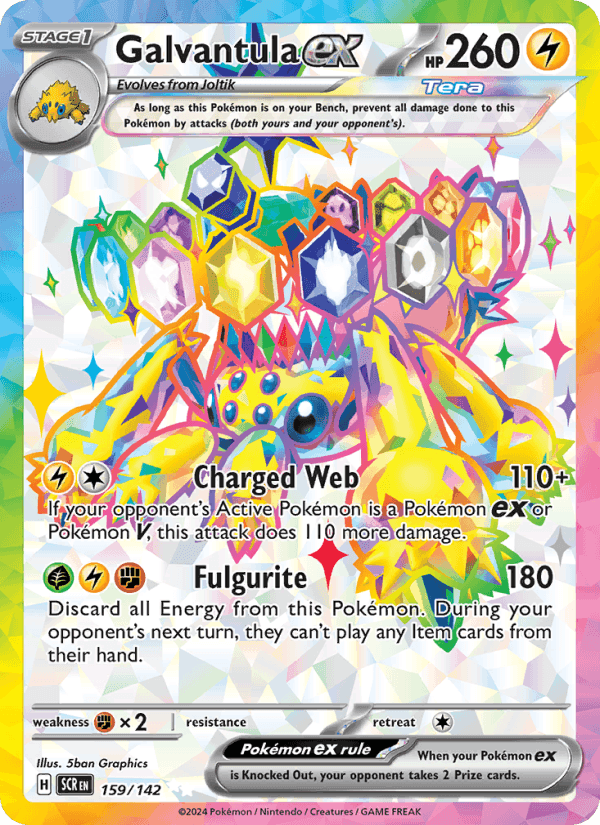 Galvantula ex, card 159 from Stellar Crown