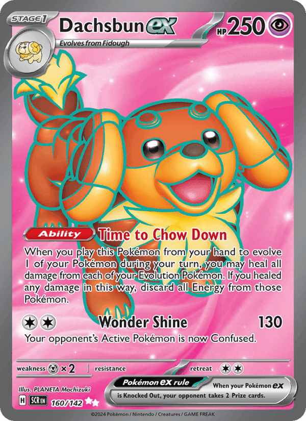 Dachsbun ex, card 160 from Stellar Crown