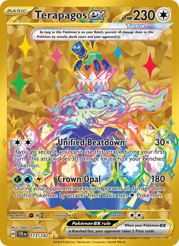 Terapagos ex, card 173 from Stellar Crown